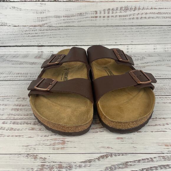 Birkenstock Arizona Birko-Flor Mens EU 46 US 12 Regular Sandals Dark Brown Leath main image 10